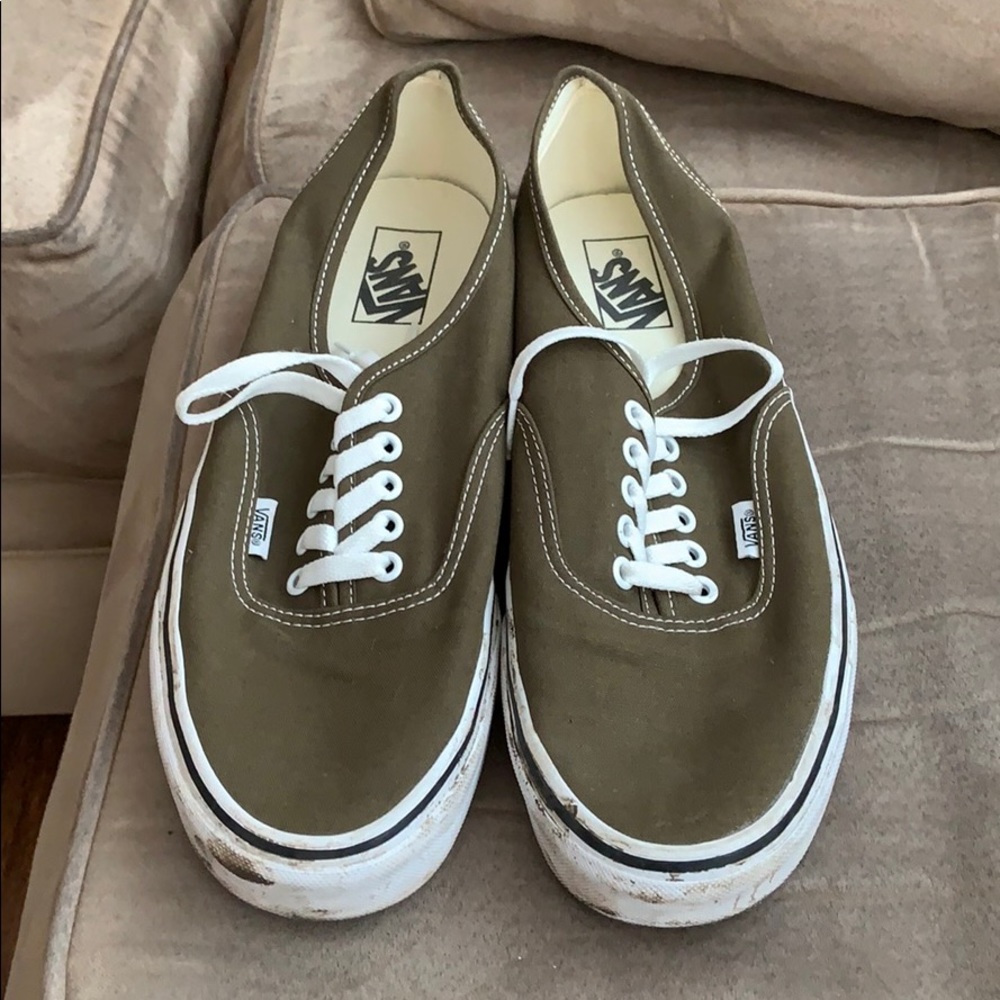 Olive green vans sneakers men’s size 11